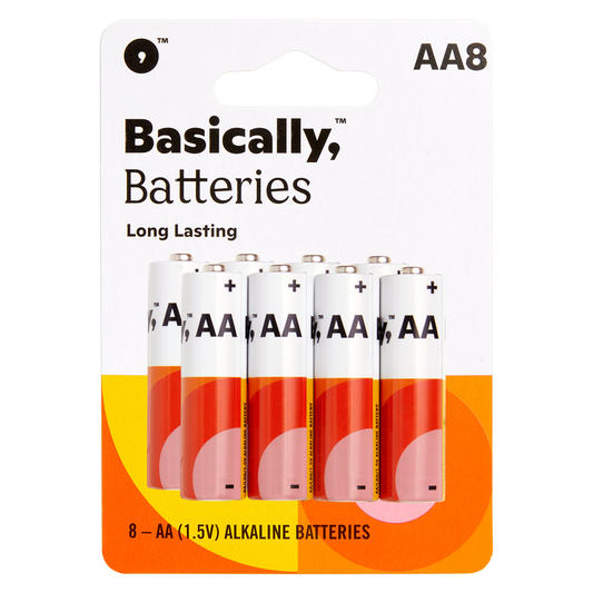 Basically, 8ct AA Alkaline Batteries