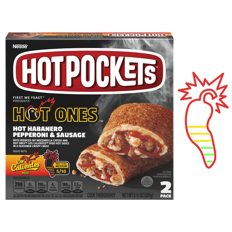 Hot Pockets Hot Ones Hot Habanero Pepperoni & Sausage 2ct 8.5oz