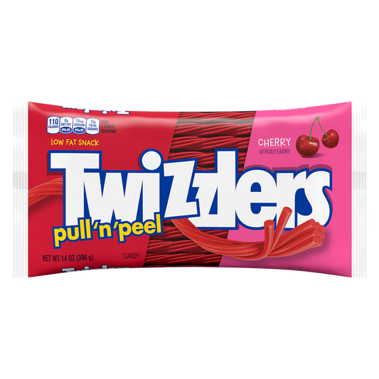 Twizzlers Pull N Peel Cherry Licorice Pull Apart 14oz