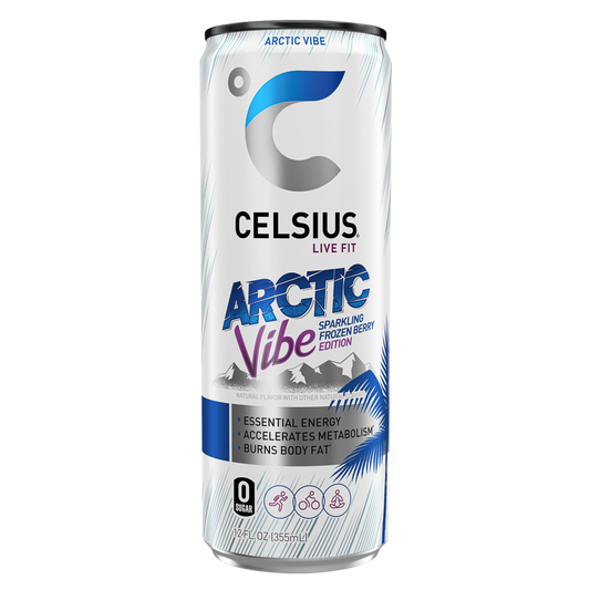 CELSIUS Sparkling Arctic Vibe, Essential Energy Drink 12oz Can