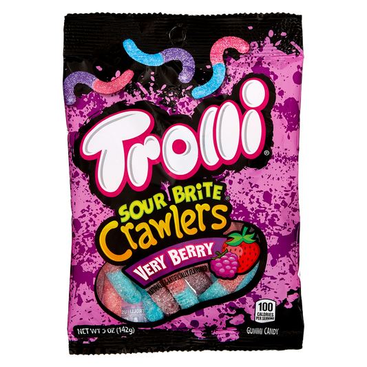 Trolli Very Berry Sour Brite Crawlers Gummy Candy 5oz