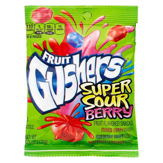 Fruit Gushers Super Sour Berry 4.25oz