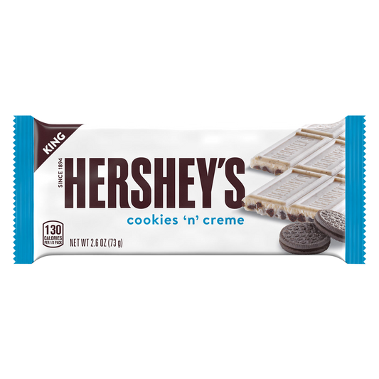 Hershey's Cookies 'n' Creme Bar King Size 2.6oz