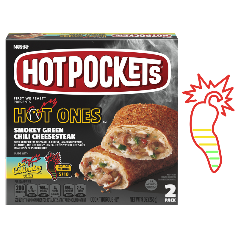 Hot Pockets Hot Ones Green Chile Cheesesteak 2ct 9oz