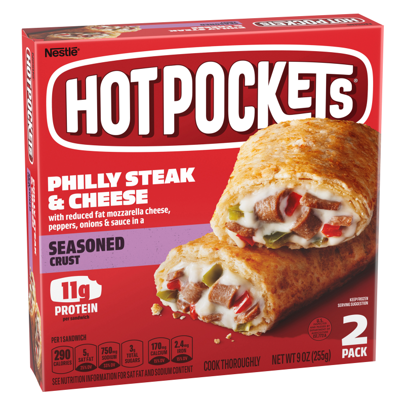 Hot Pockets Frozen Seasoned Crust Angus Beef Philly Steak & Cheese 2ct 9oz