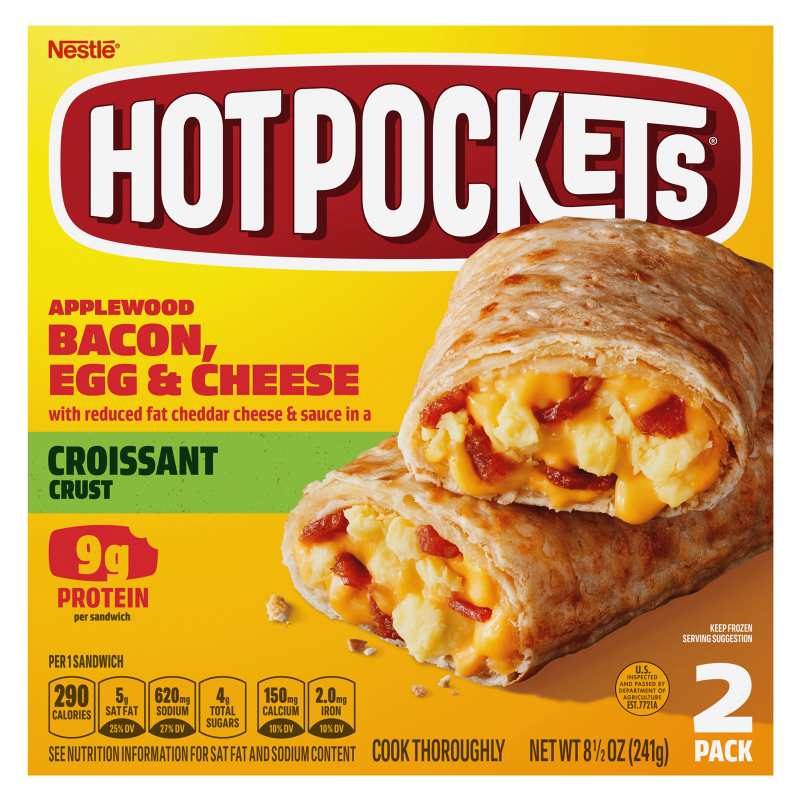 Hot Pockets Frozen Croissant Crust Applewood Bacon, Egg & Cheese 2ct 9oz