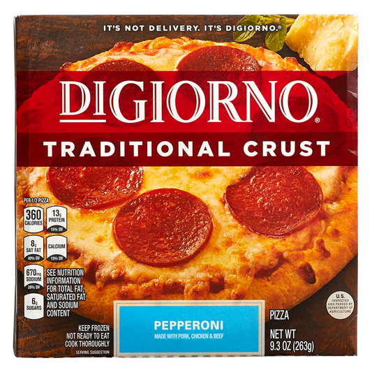 DiGiorno Frozen Traditional Crust Pepperoni Personal Pizza 6.5in 9.3oz